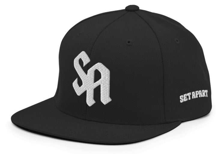 SA logo White on Black Snapback