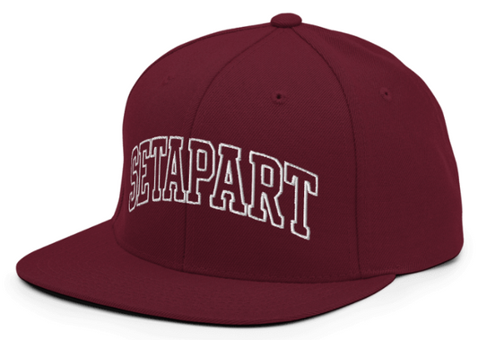 Set Apart Arched Logo on Maroon Snapback