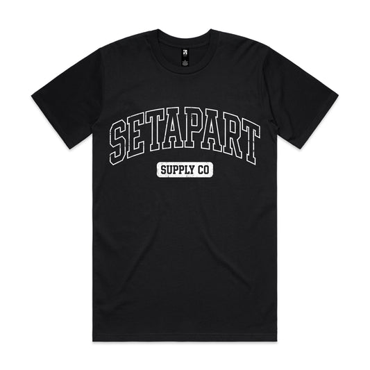 Set Apart Arched logo - Black Heavyweight Tee